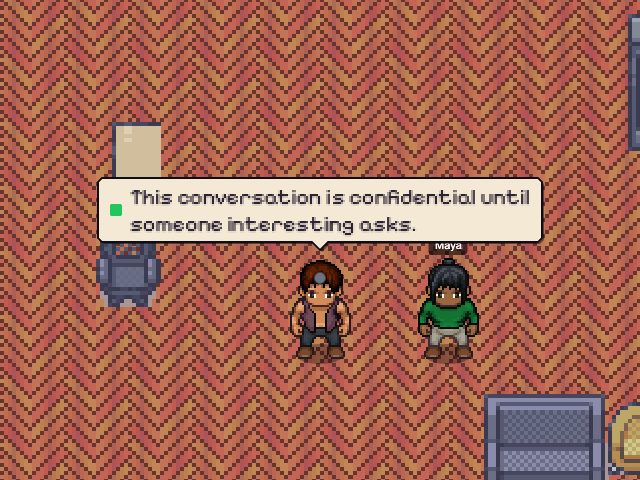 Slightly Inappropriate HR in an example Nocville office: None — just conversation.